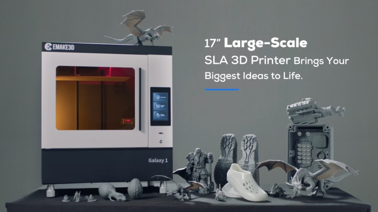 Backerviews Banner - Emake3D Galaxy 1, The 17” Large-Scale SLA 3D Printer