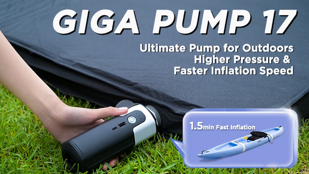 Kickstarter Crowdfunding project - GIGA PUMP 17 Air Pump