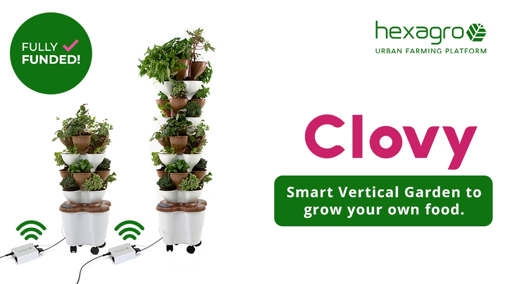 Kickstarter - Clovy Learn to Grow Food With This Smart Vertical Garden