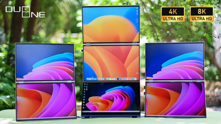 Kickstarter - DUOONE 8K4K Duo-Monitor Foldable 16-22.8, Smart KVM