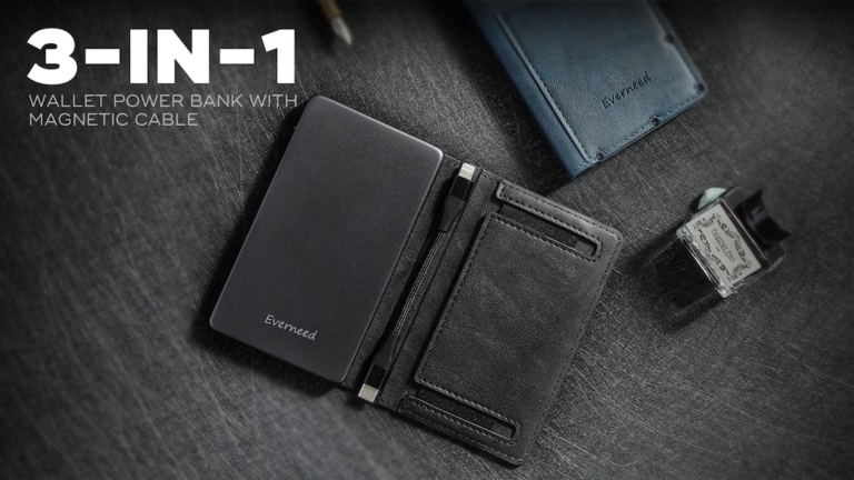 Kickstarter - Everneed 3-in-1 Wallet Power Bank with Magnetic Cable