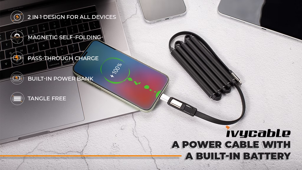 Kickstarter - IVYCable Gen2- Magnetic Cable & Power Bank for New iPhone