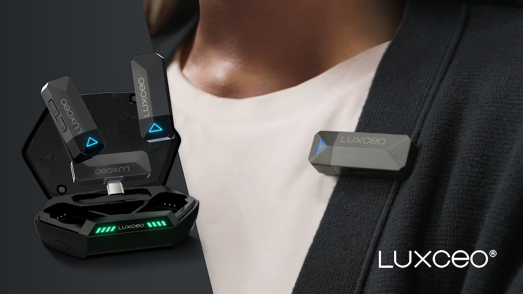 Kickstarter - Luxceo M8 Smallest Wireless Stereo Mic 2-in-1 Charging Case