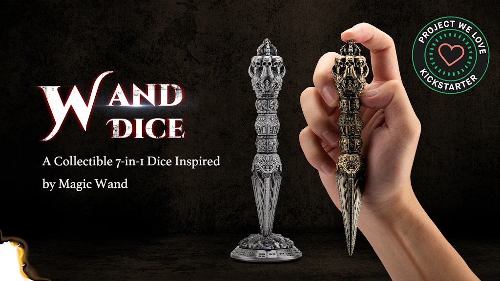 Kickstarter - Wand Dice, Collectible 7-in-1 Dice Inspired by Magic Wand