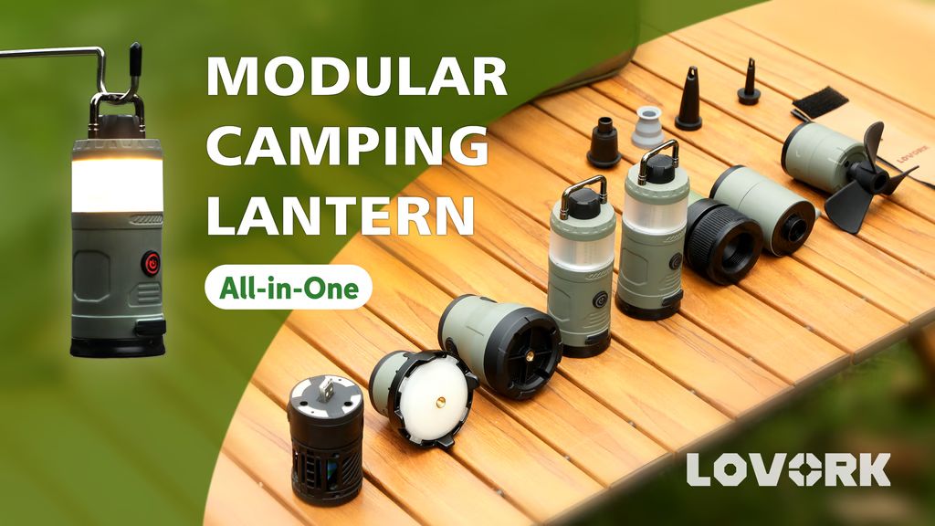 Kickstarter - LOVORK ：Most multi-functional 7-in-1 Modular Camping Lantern
