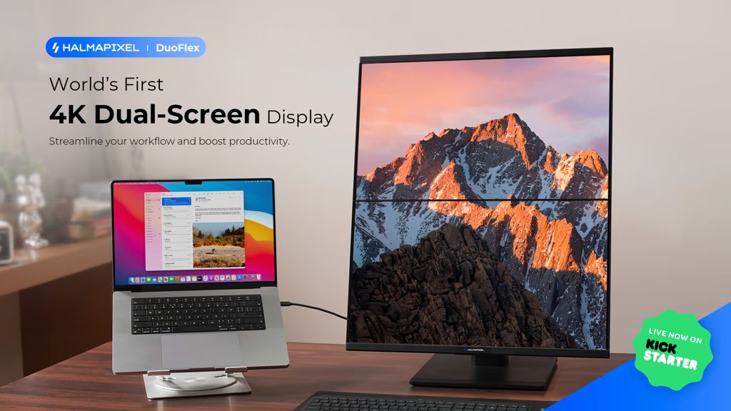 Kickstarter - DuoFlex, World's First 4K Versatile Dual-Screen Display