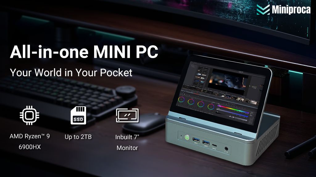 Kickstarter - Miniproca Powerful All-in-1 MINI PC with Inbuilt Display