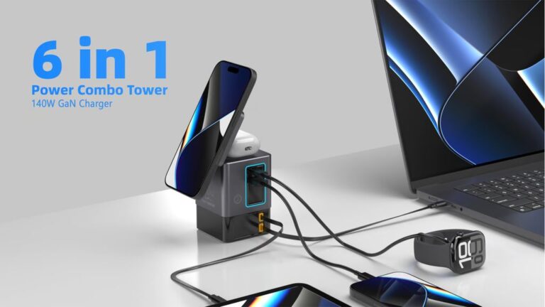 Kickstarter - 6 in1 Power Combo Tower 140W GaN Charger