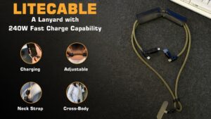 Kickstarter - LiteCable Wearable 6-in-1 240W Lanyard Charging Cable